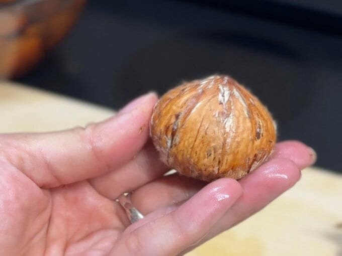 栗　皮むき