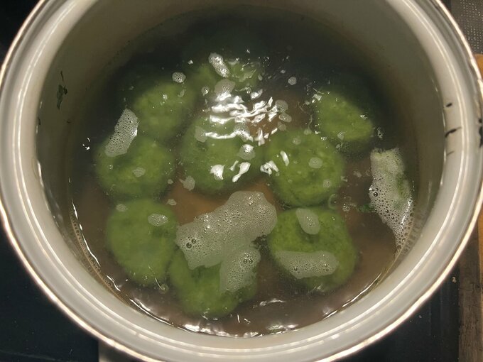 お湯で煮る
