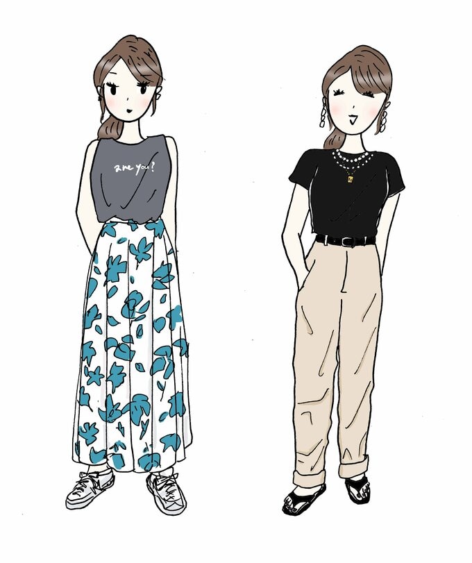 脱・マンネリコーデのイラスト