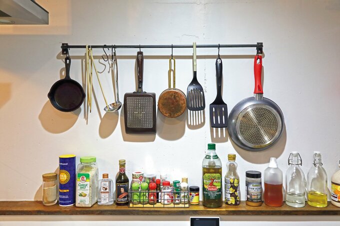 並べて置いている調味料