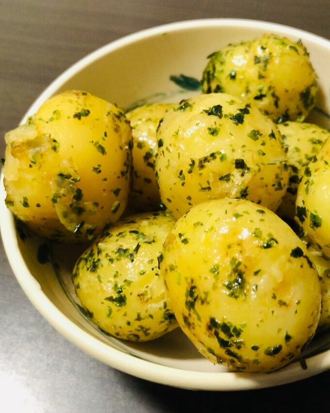 新じゃがののり塩焼き