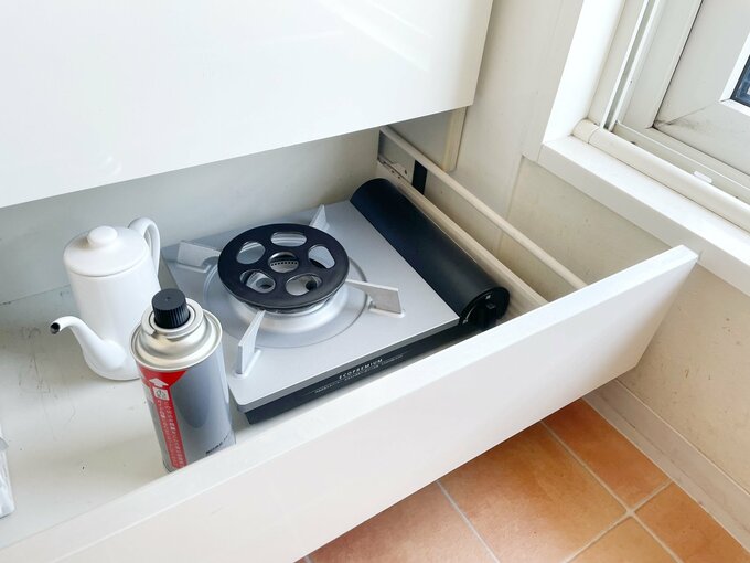 カセットコンロの収納場所
