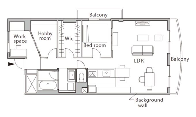 リノベーション後の間取り図