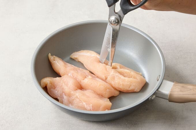 鶏ささ身 フライパン