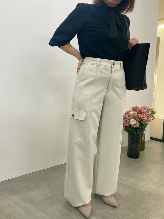 GUのカーゴワイドパンツを使ったコーディネート