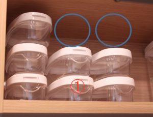 保存容器で余白をつくる