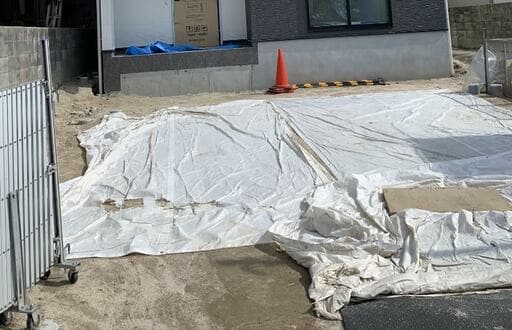 工事中の建売住宅