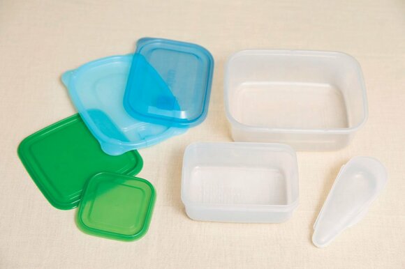 ゆる捨てした保存容器