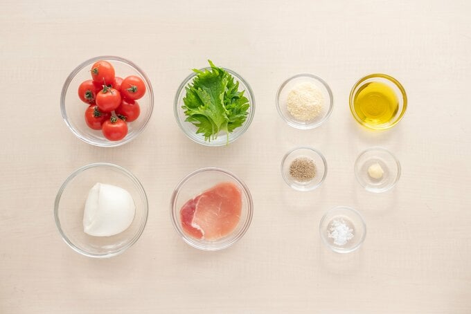 カプレーゼの材料