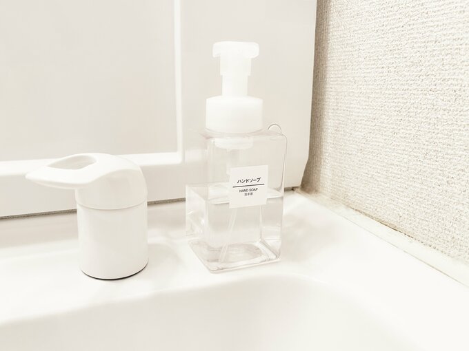 洗面所に置かれたハンドソープ