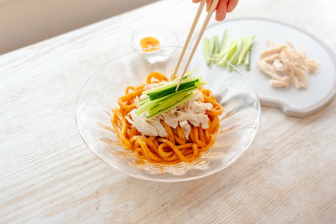 盛り付けをする