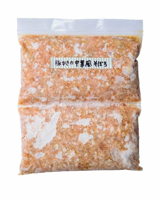 豚ひきの中華風そぼろを冷凍したもの