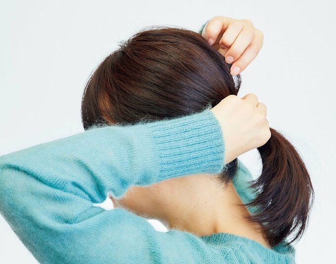若く見えるひとつ結びのつくり方