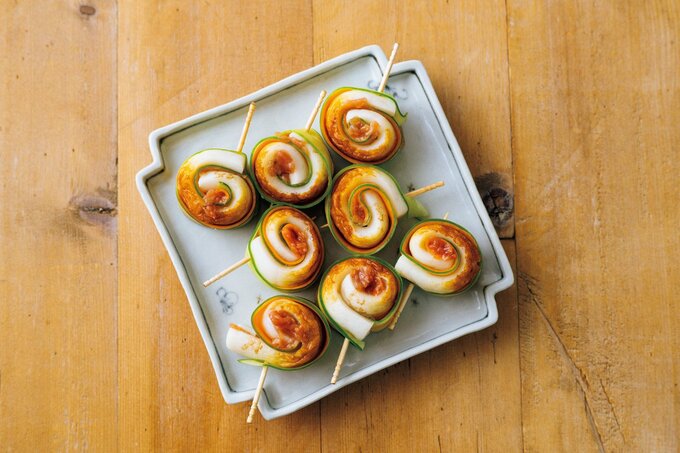 ちくわと野菜の梅くるくる