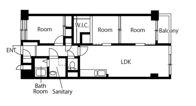 リノベーション前の間取り図