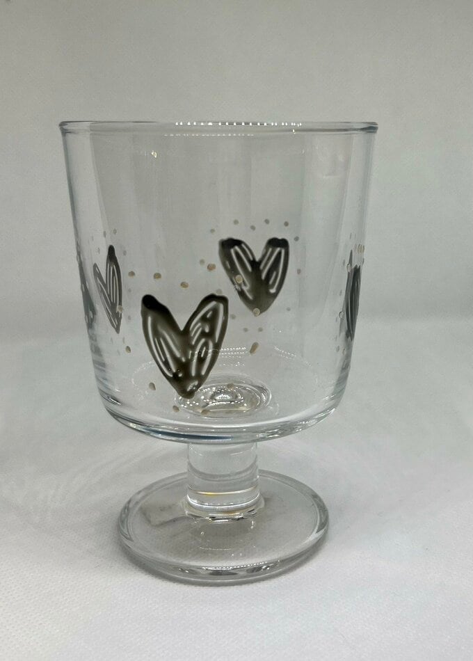 ハート柄のグラス