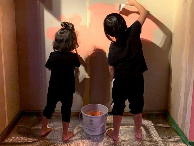 子どものペイント風景