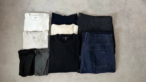 50代、「上下ユニクロ」で2泊3日の帰省＆旅行服。荷物は少なく、きちんと感もある冬の着まわしコーデ