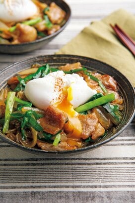 豚バラ薄切り肉の「ニラ豚」。笠原将弘さんの一生ものレシピ