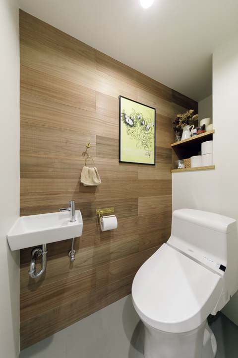 インテリアは無印良品の店舗を参考にしたトイレ