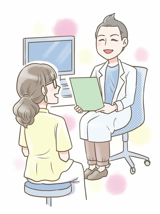 医師に相談するイラスト