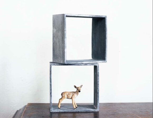 ボックスのコーナー使いで空間にメリハリが生まれる