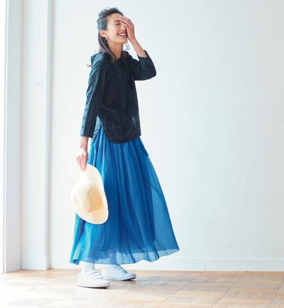 両面テープタイプのベルクロとふんわりスカートを合わせる