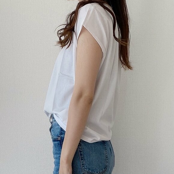 スムースコットンフレンチスリーブTコーデ横