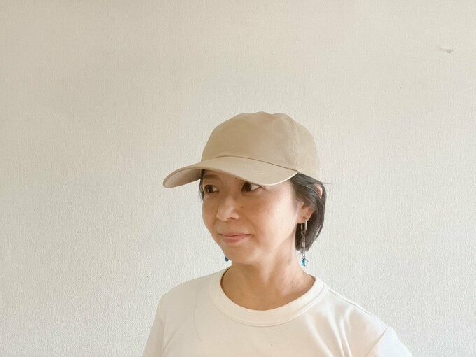 キャップを被った状態
