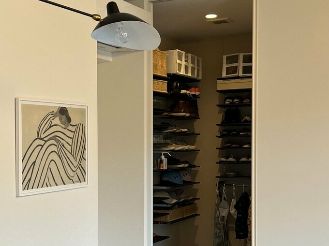 整頓された靴収納