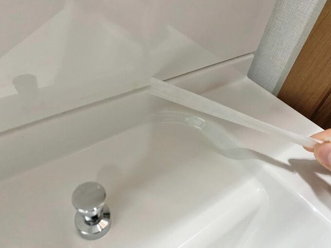 マスキングテープでカビや水アカを予防