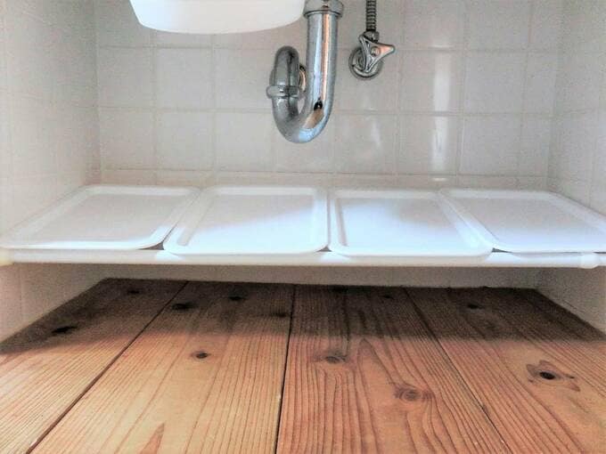 フタが余りがちなので、棚板代わりに