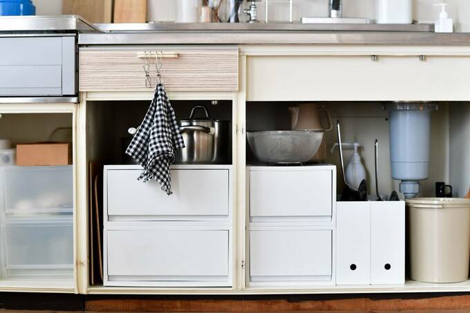 シンク下の収納の様子