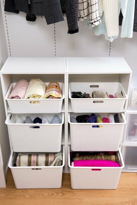 ハンガーと収納ボックスを使いこなして片付け美人を目指しましょう！