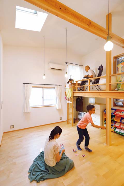 多目的に活用している2階の子ども部屋