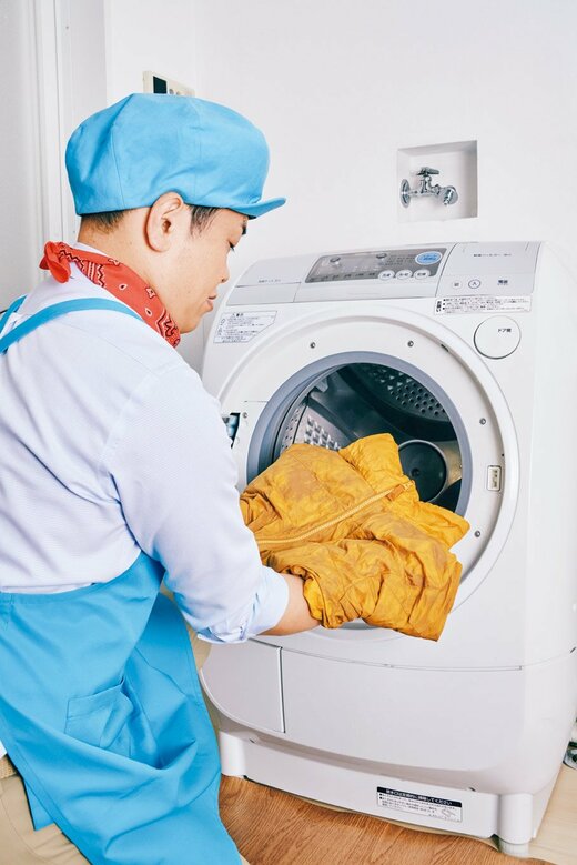 洗濯機で約30秒脱水