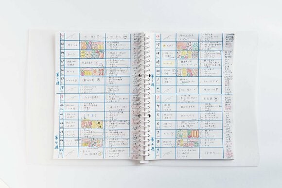 買った食材をノートに書き込んで