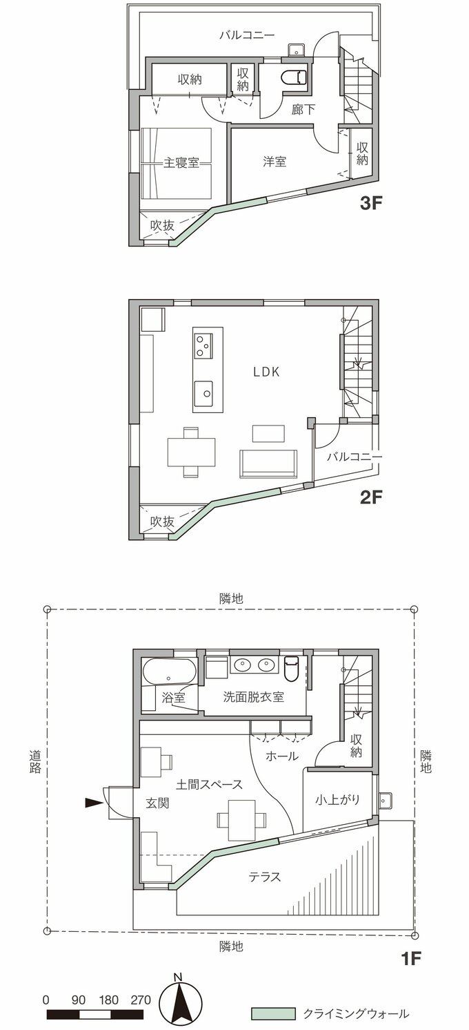 クライミングウォール平面図