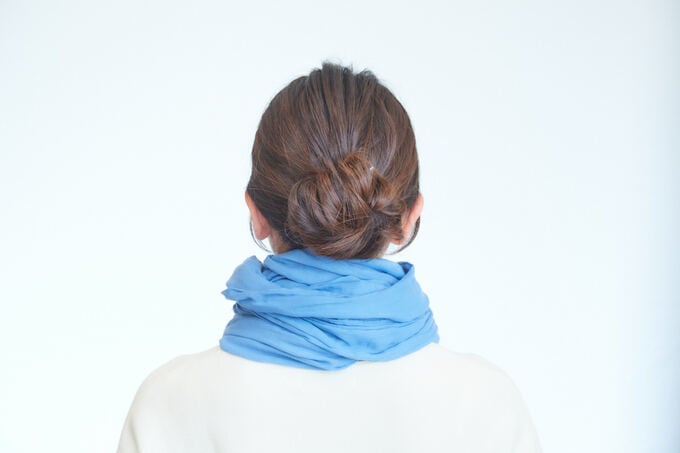 後ろ向きのお団子ヘア