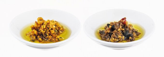 皿に盛られた食べるオリーブオイル