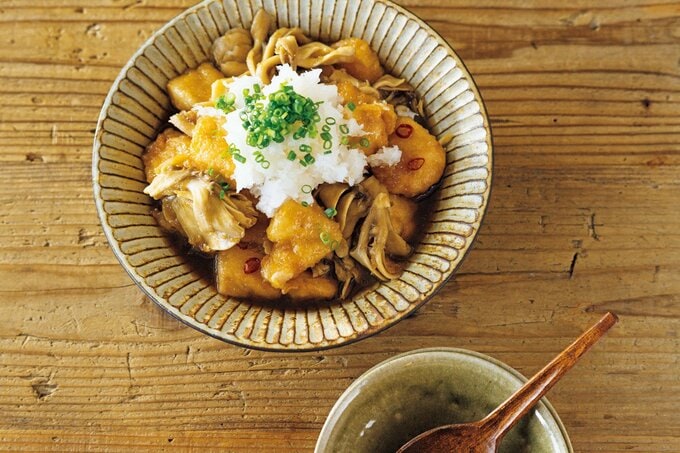 鶏胸とマイタケのおろし煮