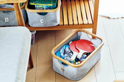 子どものオモチャは放り込むだけ「収納」に。自分で片づける習慣が身についた