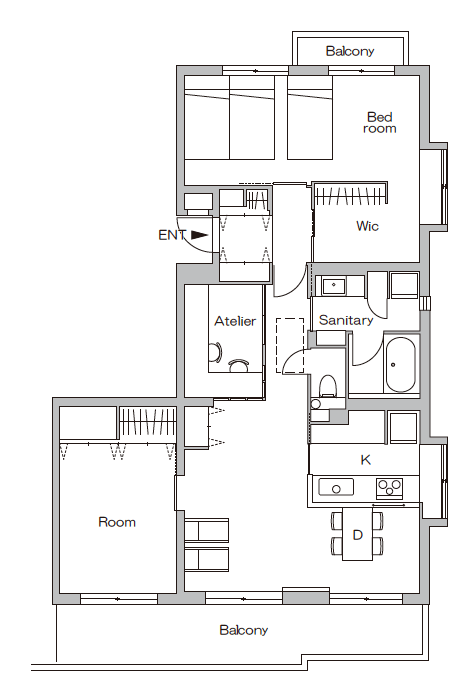 リノベーション後の間取り図