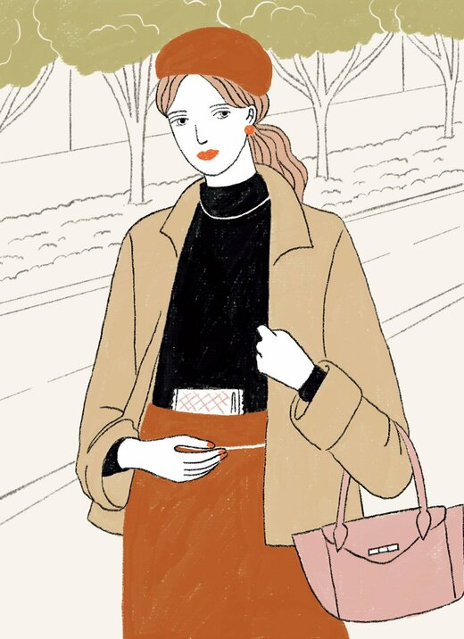 タオルをおなかにはさんで温める人