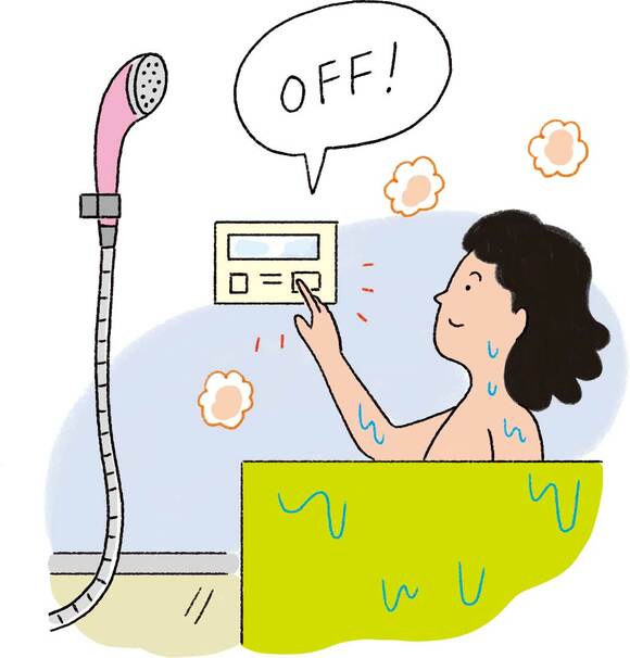 イラストお風呂に入る女性