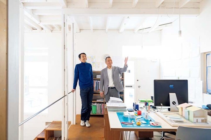 ラワン材で土足OKにしたオフィススペース