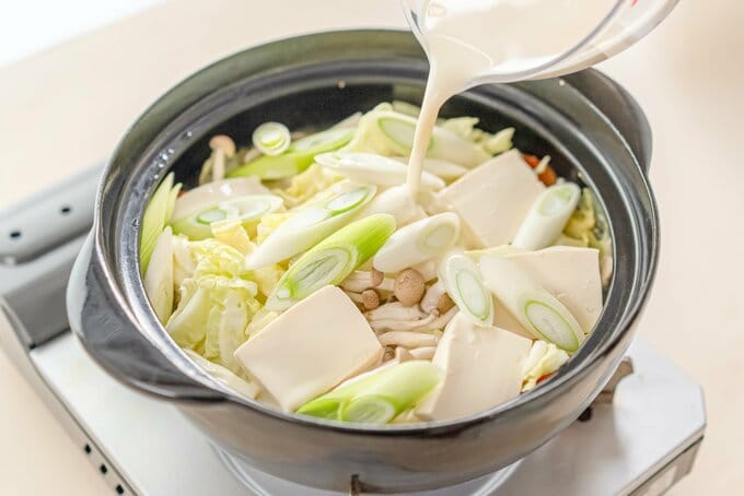豆乳鍋の煮込み