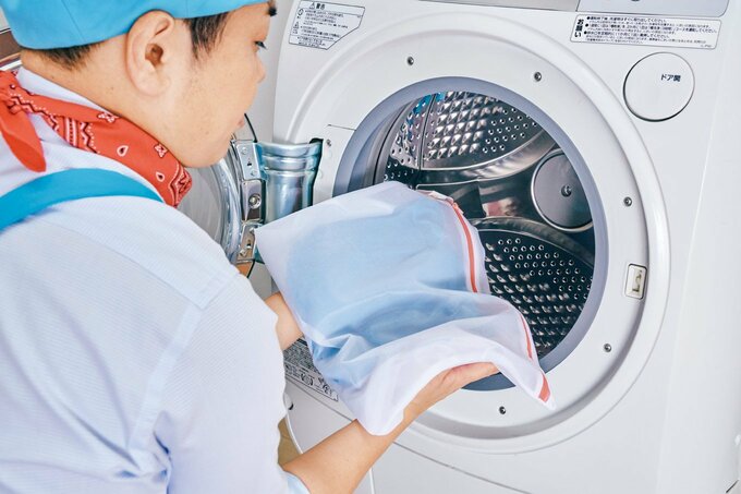 元のたたみ方に戻してネットに入れる