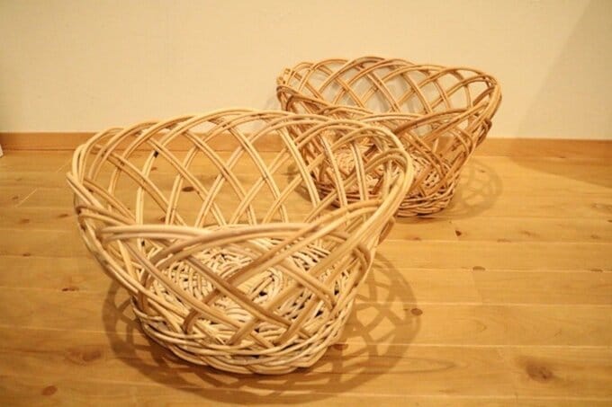 Yoshi＊さんの松野屋のラタン脱衣かご