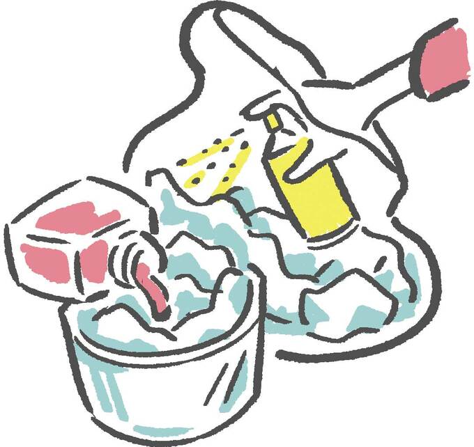 スプレーのゴミ